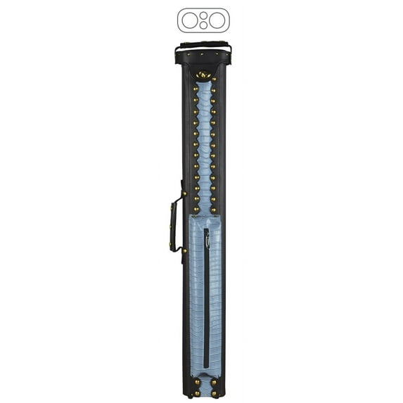 McDermott 75-0939 Blue Vinyl Billiard Pool Cue Case 2x2