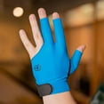 thumbnail image 1 of McDermott Billiard Pool Cue Glove - for Left Hand (Right-Handed Player), Large, Blue, 1 of 7