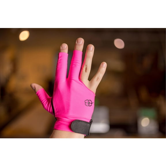 McDermott Billiard Pool Cue Glove - for Right Hand (Left-Handed Player), Large, Pink