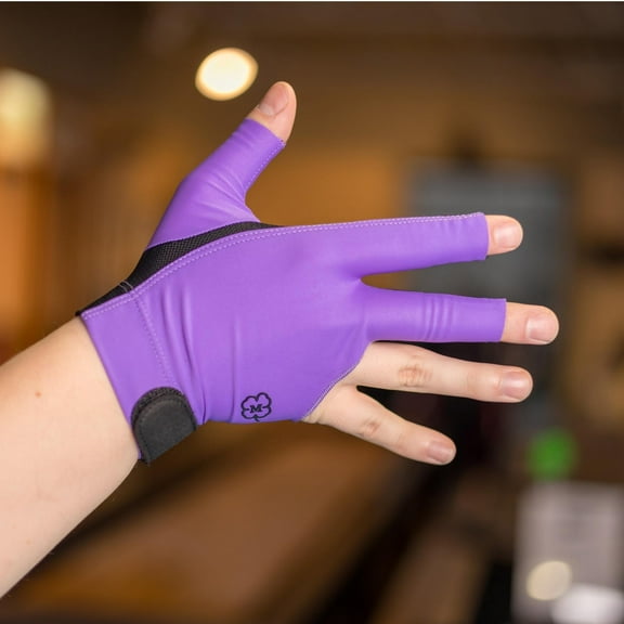 McDermott Billiard Pool Cue Glove - for Right Hand (Left-Handed Player), X-Large, Purple