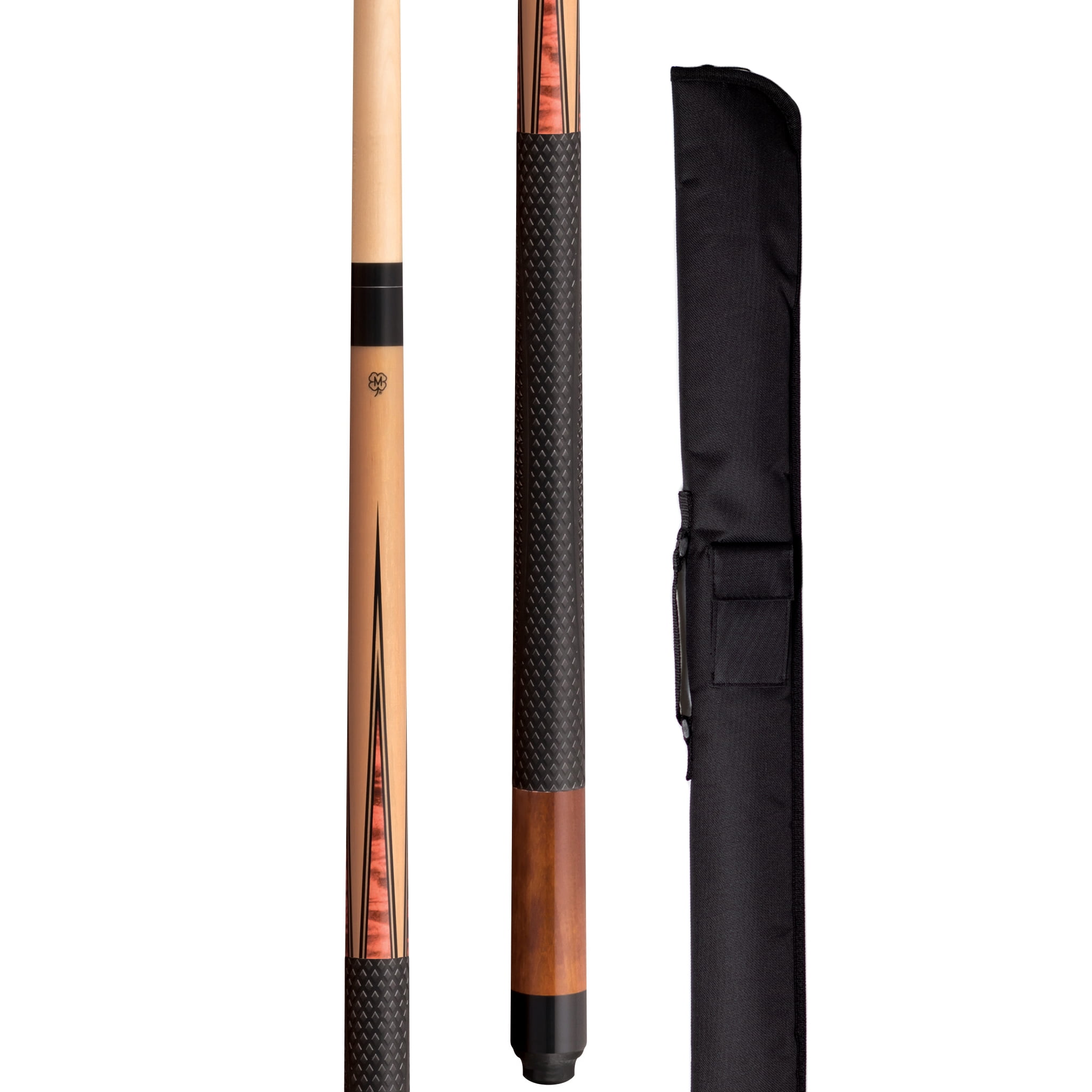McDermott Lucky L71 Pool Cue With 1x1 Soft Case - 58" Hardrock Maple, 13mm Tip, Irish Linen Wrap, Choose Weight (20 Oz Shown)