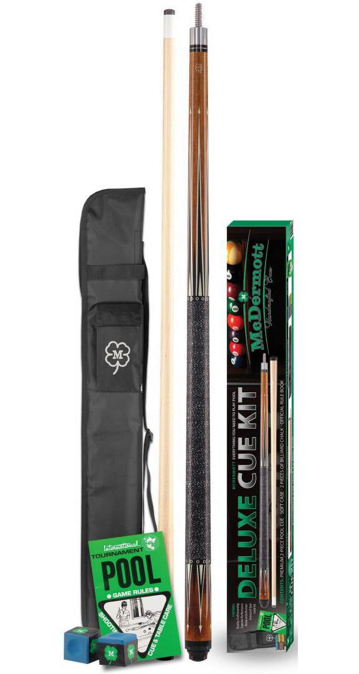 Traditional Maple Pool Cue Kit with Irish Linen Wrap
