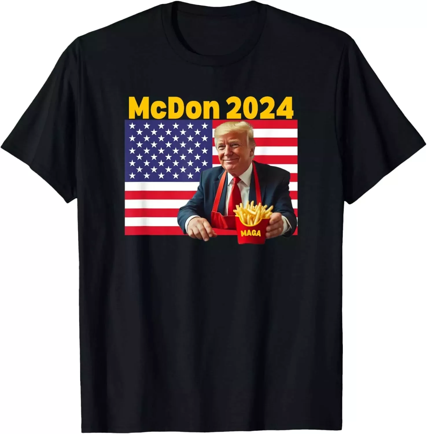 McDon 2024 Funny Donald Trump French Fry Cooking Fries TShirt B85705