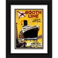 thumbnail image 1 of McDonald, W. 11x14 Black Ornate Wood Framed with Double Matting Museum Art Print Titled - Booth Line, 1 of 4
