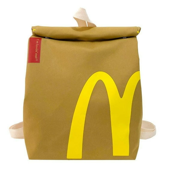McDonald's 2025 Cute Charming Backpack for Women & Men Classic Unisex Vintage Daypack Canvas Personalized Rucksack Bookbag Shoulder Bag Crossbody Bag with Adjustable Straps and Spacious Interior