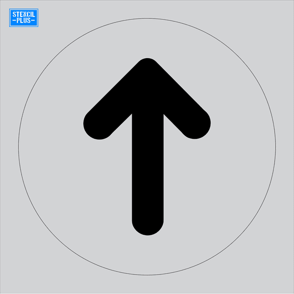 McDonald's Circular Straight Arrow Kit 3 pc Parking Lot Pavement Marking Stencil Thickness: .125