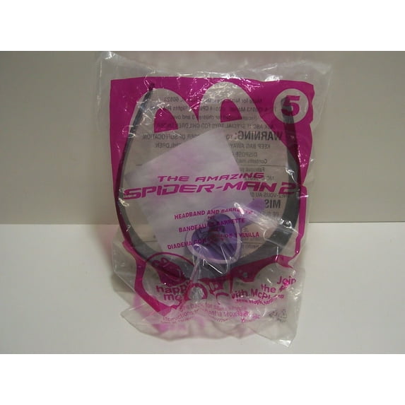 McDonald’s Happy Meal Toy 2014 Girls Amazing Spider man 2 Headband Barrette New