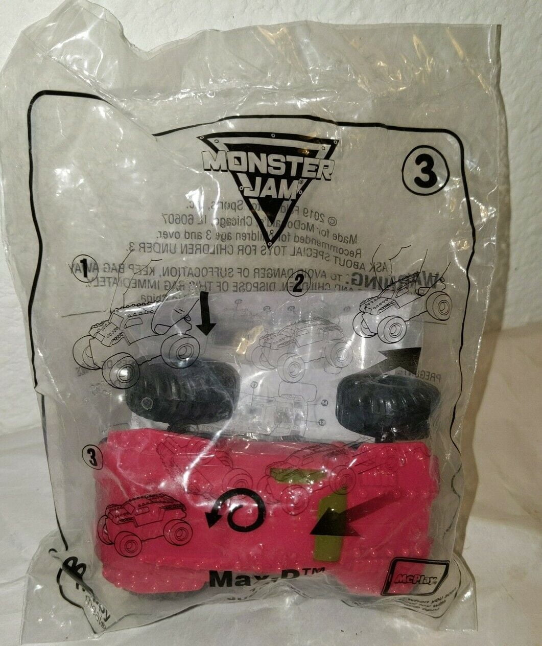 McDonald s Happy Meal Toy Monster Jam Max D 3 2019 New in Package New