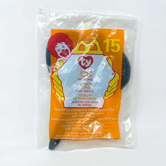 McDonald's Happy Meal Toy Ty Teenie Beanie Babies Sting The Ray Toy Animal
