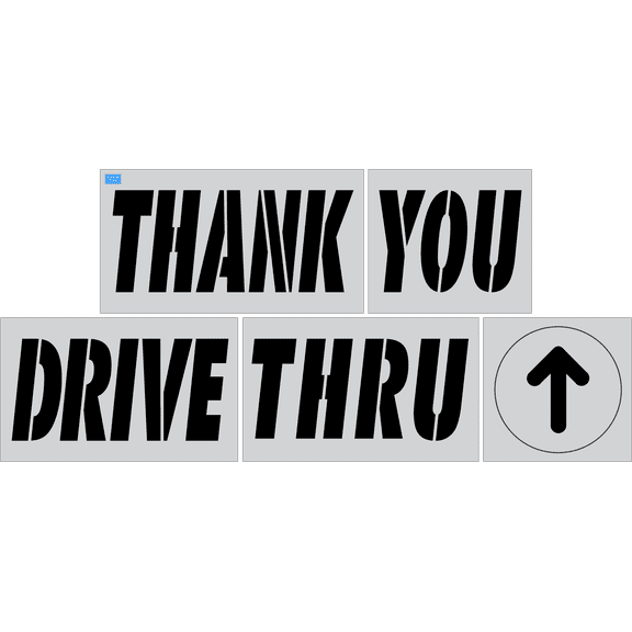 McDonald's Stencil Kit 6 pc Parking Lot Pavement Marking Stencils Thickness: .100