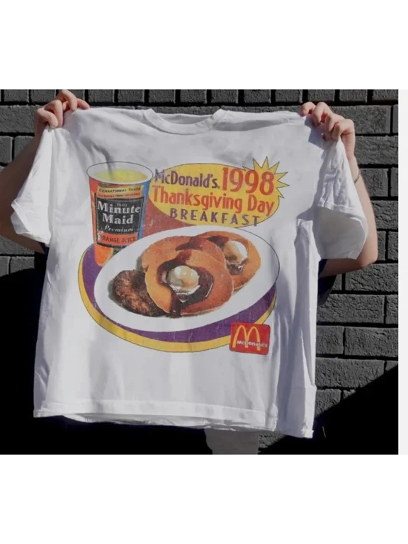 McDonalds '98 Thanksgiving Breakfast Promo Vintage T-shirt