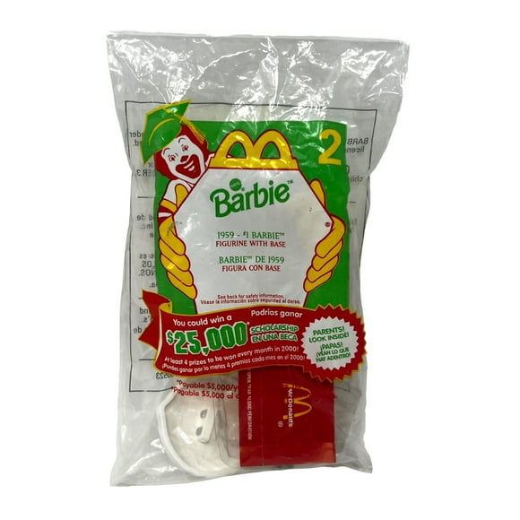 McDonalds Happy Meal Toy Barbie 1959 Barbie Figurine with Base No.2