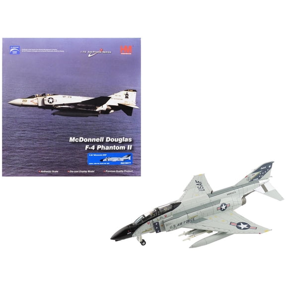 McDonnell Douglas F-4D Phantom II Fighter-Bomber Aircraft US Air Force "Air Power Series 1/72 Diecast Model by Hobby Master