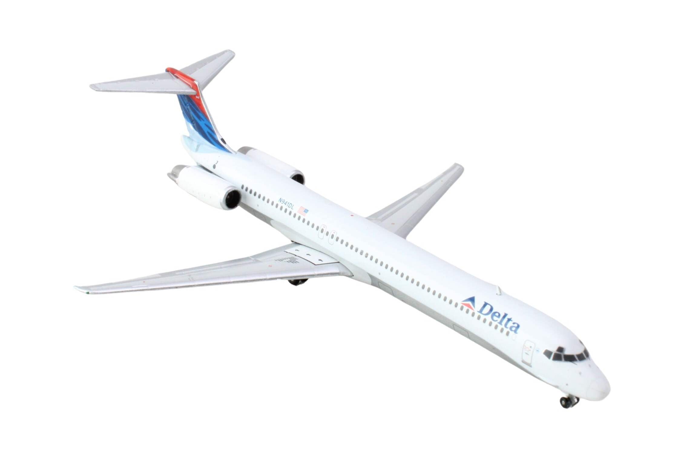 McDonnell Douglas MD-88 Commercial Aircraft "Delta Air Lines" White w/Red & Blue 1/400 Die Cast Model Airplane by GeminiJets