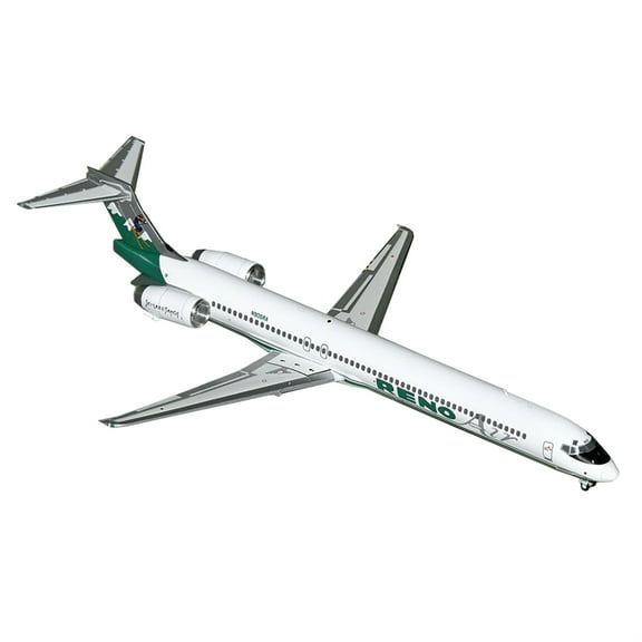 McDonnell Douglas MD-90 Commercial Aircraft "Reno Air" (N905RA) White with Green Tail "Gemini 200" Series 1/200 Diecast Model Airplane by GeminiJets