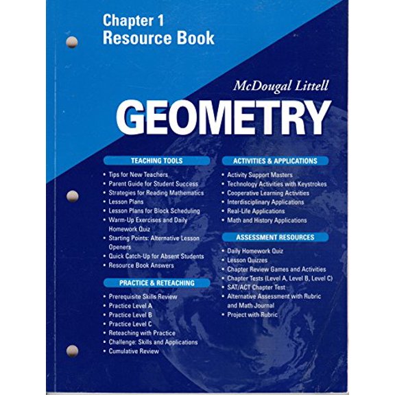 Pre-Owned McDougal Littell - Geometry - Chapter 1 Resource Book, 9780618020645, 0618020640, Paperback, Attribute not applicable for product edition