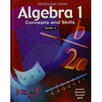 Pre-Owned McDougal Littell High School Math: Student Edition Volume 2 Algebra 1 2001 (Hardcover) 0618106480 9780618106486