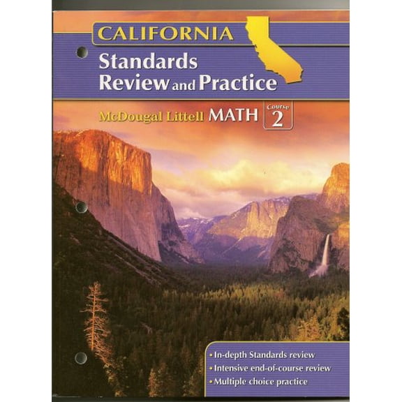 Pre-Owned Math, Grades 6-8 Review and Practice (Student) Course 2: Mcdougal Littell Middle School Math California (Mid Sch Math 08/10) (Paperback) 0618893423 9780618893423