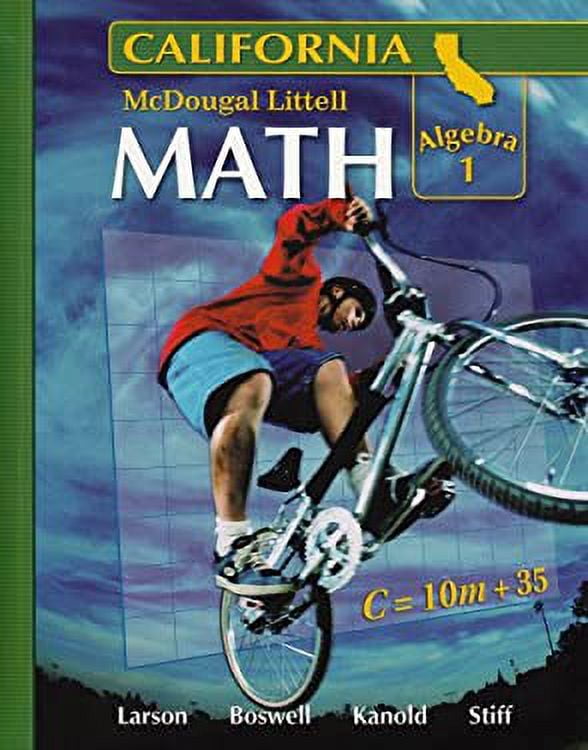Pre-Owned McDougal Little Math Algebra 1: California Paperback ...