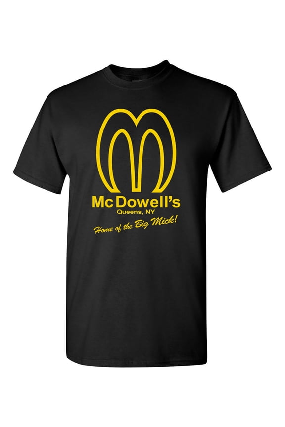 McDowell's Restaurant Queens NY Funny Parody Adult DT T-Shirt Tee