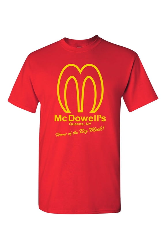mcdowell's restaurant queens ny funny parody adult dt t-shirt tee