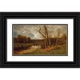thumbnail image 1 of McEntee, Jervis 18x12 Black Ornate Wood Framed with Double Matting Museum Art Print Titled - Saturday Afternoon 1875, 1 of 4