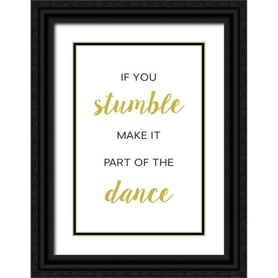 McFarland, Leslie 17x24 Black Ornate Wood Framed with Double Matting Museum Art Print Titled - If You Stumble Dance