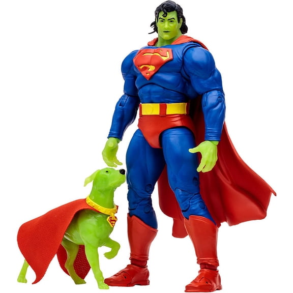 McFarlane DC Collector Edition Superman & Krypto Action Figure (Platinum Edition)