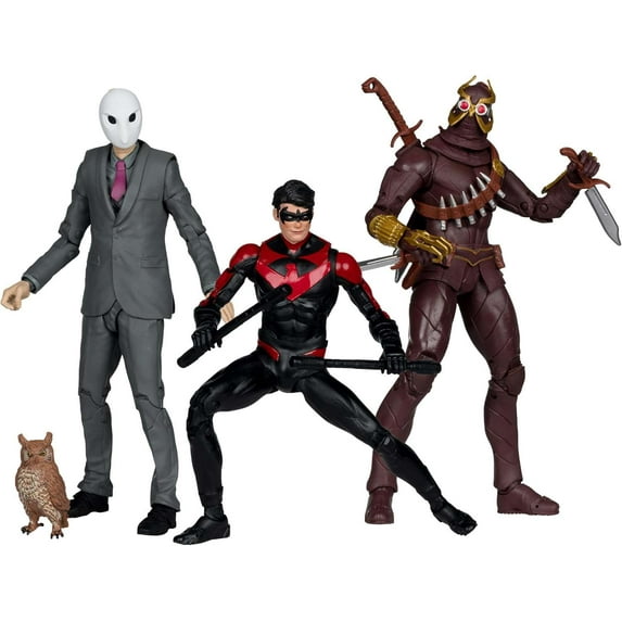 McFarlane DC Gold Label Collection Nightwing Vs. Talon & Owl Action Figure 3-Pack (Batman: The Court of Owls)