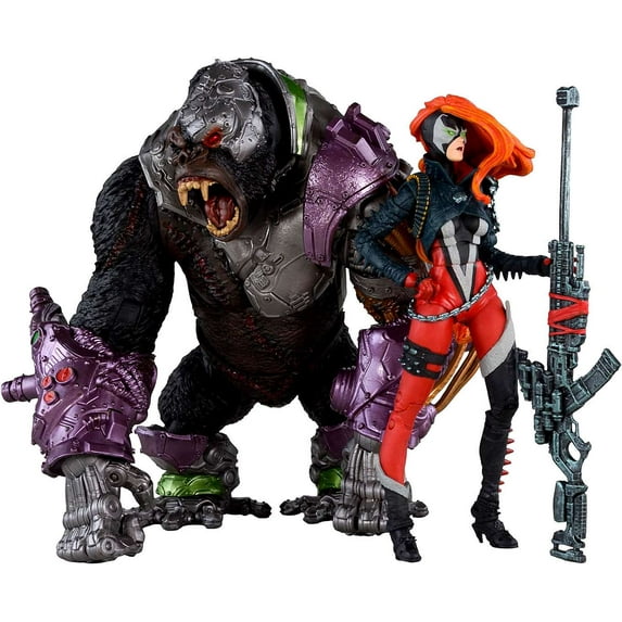 Spawn 7 Inch Action Figure Deluxe 2-Pack Exclusive - She Spawn & Cygor Gold Label