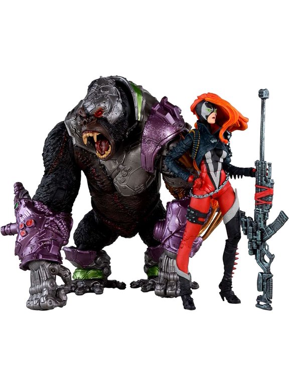 Spawn 7 Inch Action Figure Deluxe 2-Pack Exclusive - She Spawn & Cygor Gold Label