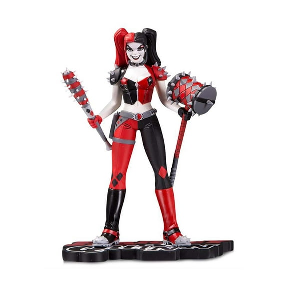 Harley Quinn Red, White Black Statue Figure: Autographed by Amanda Conner Jimmy Palmiotti