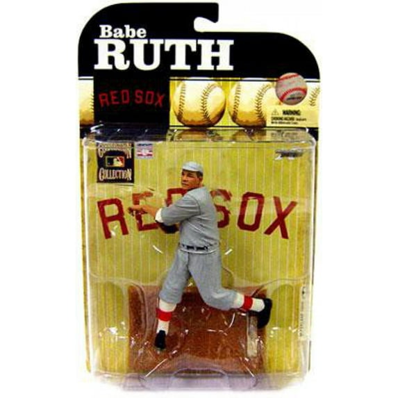 McFarlane MLB Cooperstown Collection Series 6 Babe Ruth (Boston Red Sox) Action Figure (Gray Red Sox Uniform)