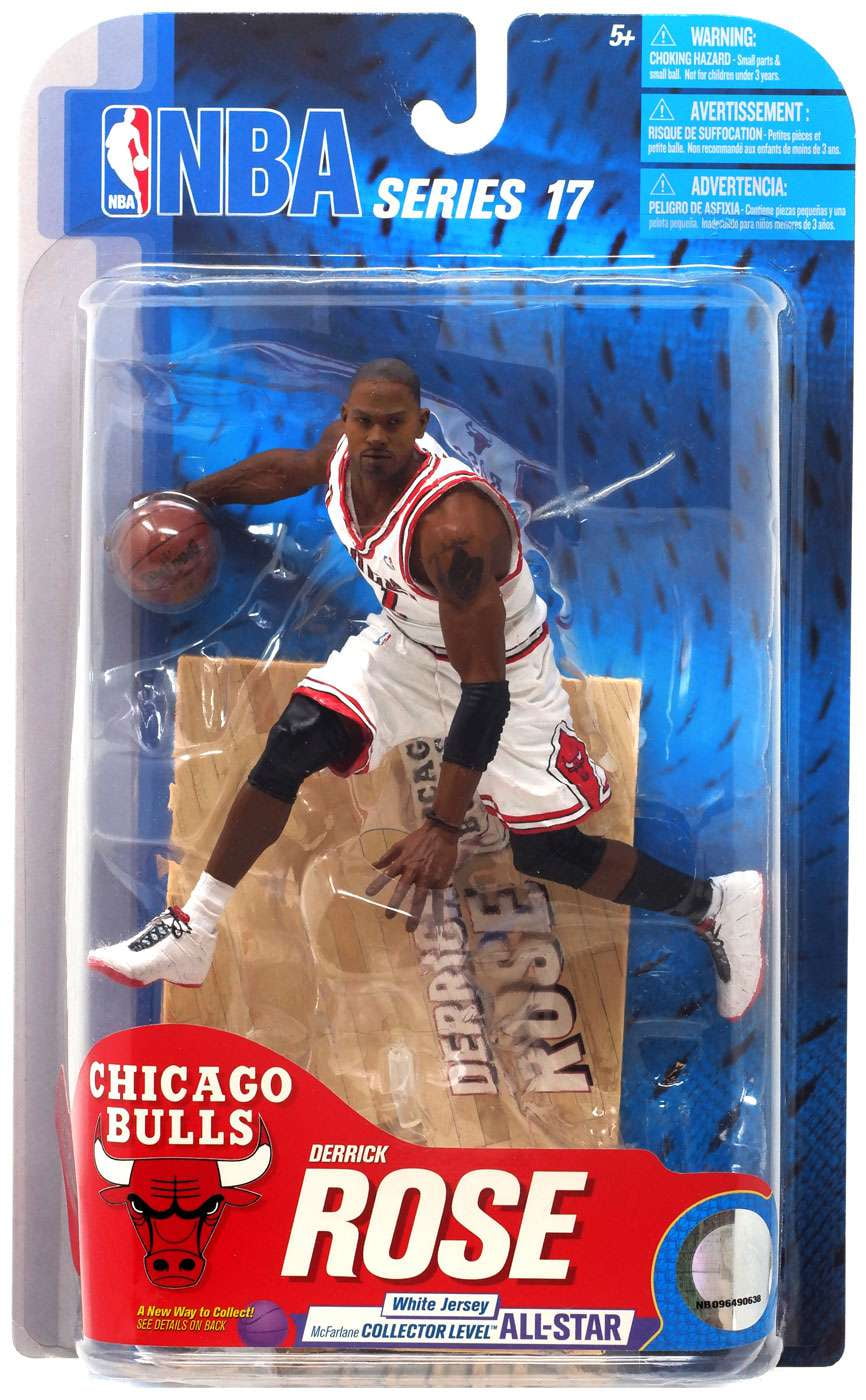 McFarlane NBA Sports Picks Series 17 Derrick Rose Action Figure White Jersey Walmart
