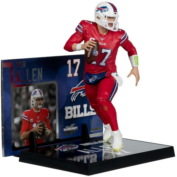 McFarlane NFL Buffalo Bills Josh Allen Posed Figure [Red Color Rush Jersey]