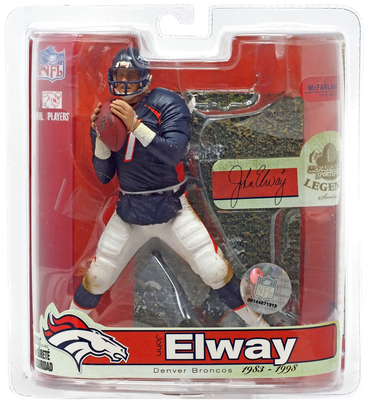 John Elwayのフィギュア McFarlane NFL Sports Picks Legends Series 3 John Elway Action