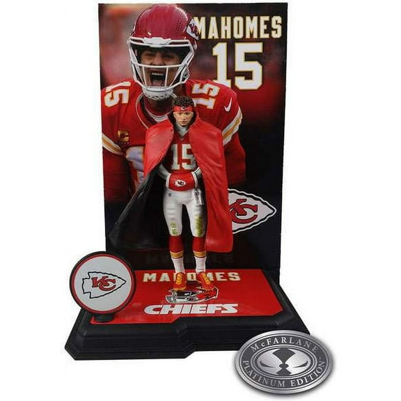 McFarlane NFL SportsPicks Football Patrick Mahomes Action Figure (White Pants, Platinum Edition Chase Version)