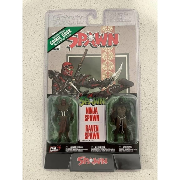 McFarlane Page Punchers 2 Pack Comic Book Ninja Spawn & Raven Spawn 3" Figure