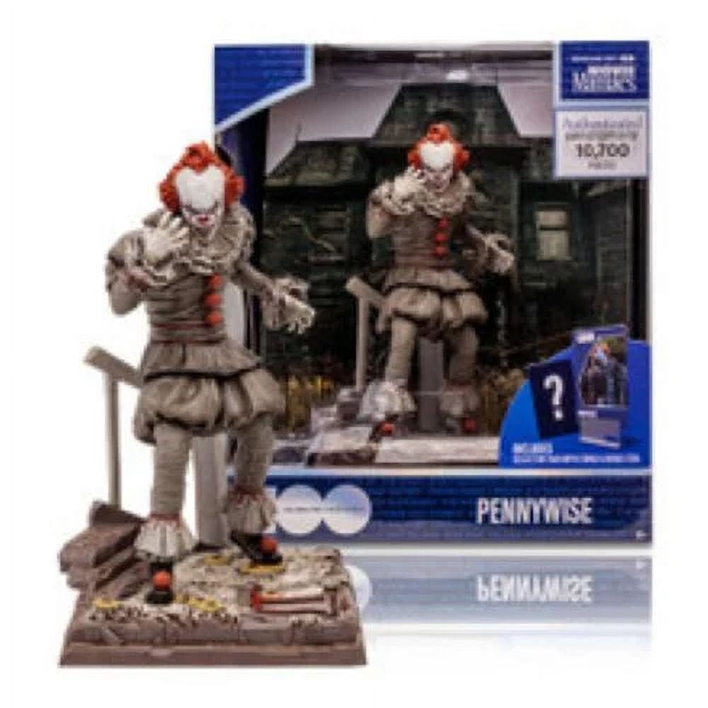 Pennywise 6" Gray and Red Posed Figure with Scenic Base