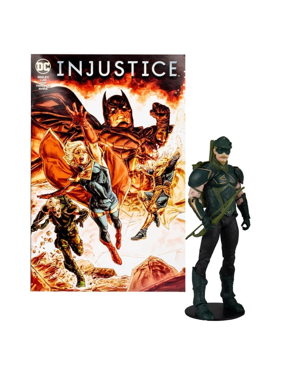 DC Direct Injustice 2 Green Arrow with Comic Book - 7 in Page Puncher