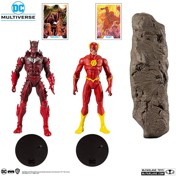 McFarlane Toys DC Multiverse Earth -52 Batman (Red Death) and The Flash 7" Action Figure Multipack