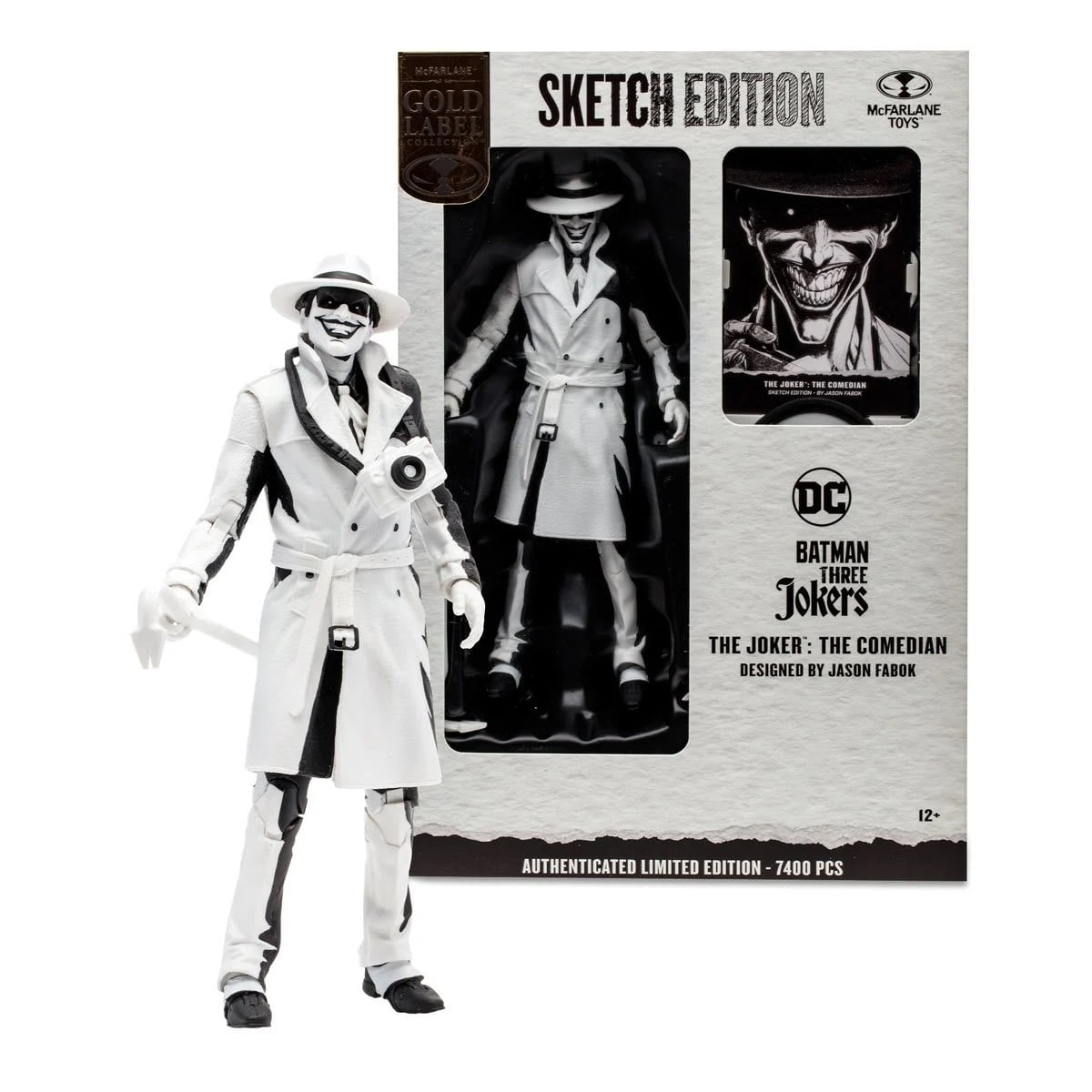 McFarlane Toys Gold Label Sketch Edition The Three Jokers - The Joker Comedian Action Figure Ltd Ed. EE Exclusive
