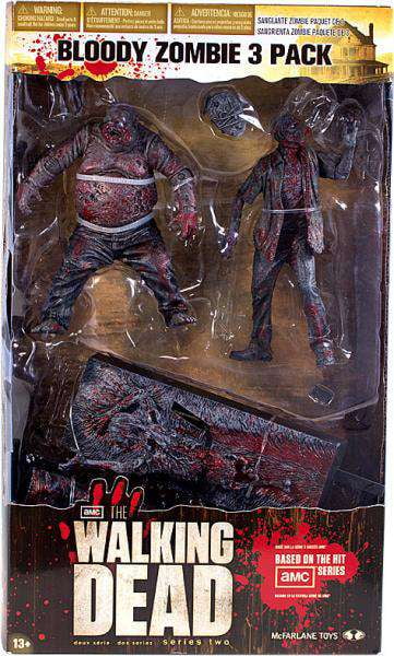 McFarlane Toys The Walking Dead Series Two Bloody Zombie Action Figures, 3 Pack