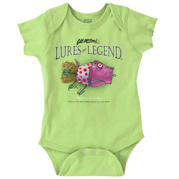 McFinn Funny Fishing Lures Pork Fish Romper Boys or Girls Infant Baby Brisco Brands 12M