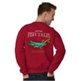 thumbnail image 1 of McFinns Funny Mustache Muskie Fish Unisex Plus Fleece Graphic Sweatshirt Brisco Brands 2X, 1 of 4