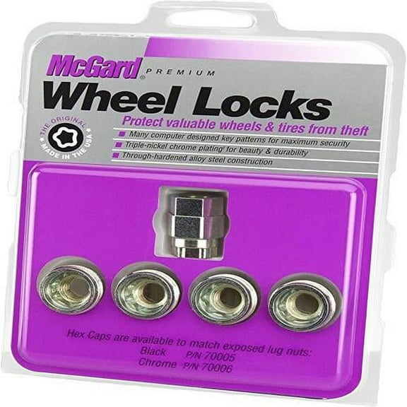 McGard 24010 Cone Seat - Under Hub Cap Wheel Locks (1/2" - 20 Thread Size) - Set