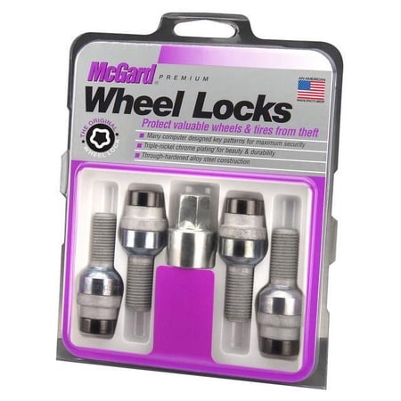 McGard 28320 Bolt Style Radius Seat Lock Set Black (M14 x 1.5) - Set of 4