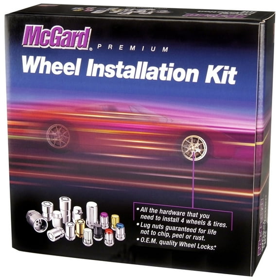 McGard 84527 Black Cone Seat Wheel Installation Kit (M14 X 1.5 Thread Size - for 5 Lug Wheels