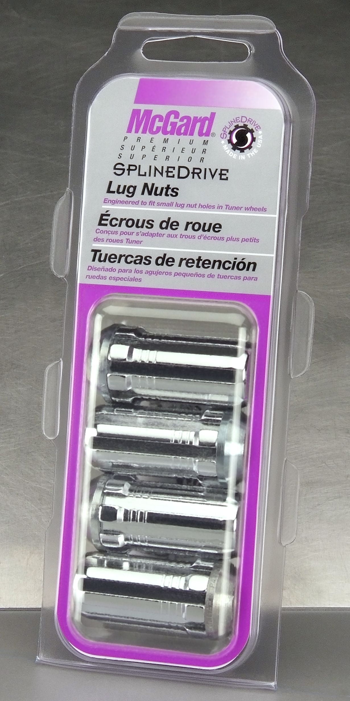 cGard 24154 Cerraduras de rueda de asiento de cono chapado en croo