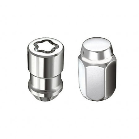 McGard Hex Lug Install Kit For Hyundai Elantra 1992-2020 Cone Seat Nut | 5 Lug | With Locks | Clamshell | M12X1.5 | 13/16 Hex | Chrome